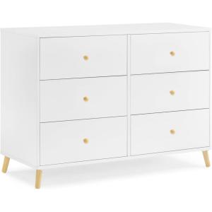 imageDelta Children Essex 6 Drawer Dresser BlackNaturalBianca WhiteNatural