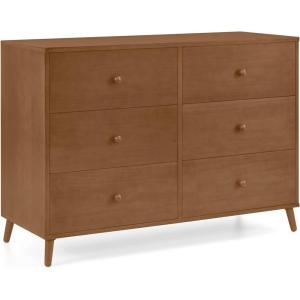 imageDelta Children Essex 6 Drawer Dresser BlackNaturalChestnut