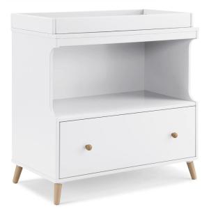 imageDelta Children Essex Convertible Changing Table with Drawer Bianca WhiteNaturalBianca WhiteNatural