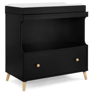 imageDelta Children Essex Convertible Changing Table with Drawer Bianca WhiteNaturalEbonyNatural