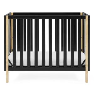 imageDelta Children Gio Mini Crib with 275quot Mattress Included EbonyNaturalEbonyNatural