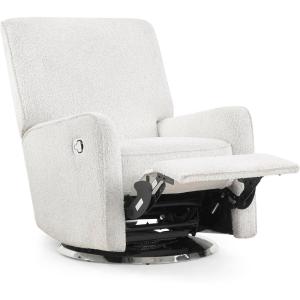 imageDelta Children Nest Nursery Swivel Recliner  Fabric is GREENGUARD Gold Certified and OekoTEX Standard 100  Upholstered in a Unique Chenille Yarn for Blanket Like Softness FogOyster