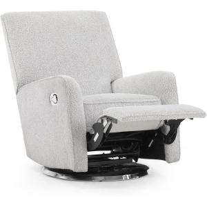 imageDelta Children Nest Nursery Swivel Recliner  Fabric is GREENGUARD Gold Certified and OekoTEX Standard 100  Upholstered in a Unique Chenille Yarn for Blanket Like Softness FogFog
