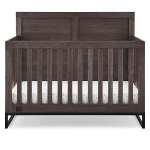 imageSimmons Kids Foundry 6in1 Convertible Baby Crib Rustic Grey with Matte BlackRustic Grey With Matte Black