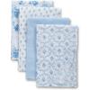imageDelta Children 100 Cotton Muslin Baby Receiving Blankets for Girls and Boys  47x47 Inches Pack of 2 Blue BotanicalsBlue Botanicals