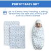 imageDelta Children 100 Cotton Muslin Baby Receiving Blankets for Girls and Boys  47x47 Inches Pack of 2 Blue BotanicalsBlue Botanicals
