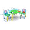 imageDelta Children Kids Table and Chair Set With Storage 2 Chairs Included  Ideal for Arts ampamp Crafts Snack Time Homeschooling Homework ampamp More Peppa Pig