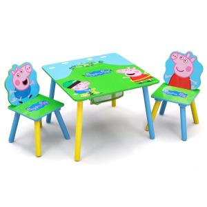 imageDelta Children Kids Table and Chair Set With Storage 2 Chairs Included  Ideal for Arts ampamp Crafts Snack Time Homeschooling Homework ampamp More Peppa Pig