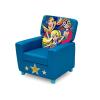 imageDelta Children DC Super Hero Girls High Back Upholstered Chair MySize DoubleSided Storage Easel 175 lb