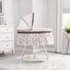 imageDelta Children Deluxe Sweet Beginnings Bedside Bassinet  Portable Crib with Lights and Sounds Falling LeavesFalling Leaves