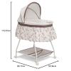 imageDelta Children Deluxe Sweet Beginnings Bedside Bassinet  Portable Crib with Lights and Sounds Falling LeavesFalling Leaves