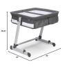 imageSimmons Kids By The Bed City Sleeper Bassinet for Twins  Adjustable Height Portable Crib with Wheels ampamp Airflow Mesh Grey Tweed