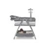 imageSimmons Kids City Sleeper Bedside Bassinet Portable Crib  Activity Mobile Arm with Nightlight Vibrations Twinkle Lights and Rotating Stars Grey Tweed