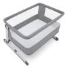 imageSimmons Kids Deluxe Bedside Bassinet  by The Bed Bassinet Features Breathable Mesh Sides for Airflow Wheels ampamp Adjustable Height Grey Tweed