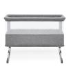imageSimmons Kids Deluxe Bedside Bassinet  by The Bed Bassinet Features Breathable Mesh Sides for Airflow Wheels ampamp Adjustable Height Grey Tweed