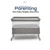 imageSimmons Kids Room2Grow 2in1 Newborn Bedside Bassinet ampamp Infant Sleeper  Height Adjustable Portable Crib with Wheels ampamp Airflow Mesh Grey Tweed
