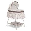 imageDelta Children Deluxe Sweet Beginnings Bedside Bassinet  Portable Crib with Lights and Sounds Falling LeavesFalling Leaves