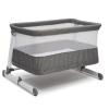 imageSimmons Kids Room2Grow 2in1 Newborn Bedside Bassinet ampamp Infant Sleeper  Height Adjustable Portable Crib with Wheels ampamp Airflow Mesh Grey Tweed