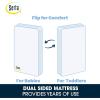 imageSerta Tranquility Eco Firm 2Stage Baby Crib and Toddler Mattress  Waterproof Standard Baby Crib ampamp Toddler Mattress  GREENGUARD Gold Certified 52quot L X 275quot W 50 Year WarrantyWhite