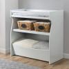 imageDelta Children 2in1 Changing Table and Storage Unit with Changing Pad GreyBianca White