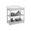 imageDelta Children Bell Top Changing Table with Wheels and Changing Pad Greenguard Gold Certified WhiteBianca White
