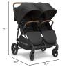 imageDelta Children Cruzer Double Stroller  Lightweight Side by Side with Reclining Seats Extendable Canopies and Flat Fold Black