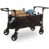 imageDelta Children Hercules Stroller Wagon for 2 Kids Versatile Stroller Wagon with Canopy PushPull Handles Cup Holders and Storage Pockets Compact Fold is Great for Travel Black