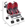 imageDelta Children LX Side by Side Stroller  with Recline Storage ampamp Compact Fold GreyGrey