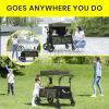imageJeep Deluxe Wrangler Stroller Wagon with Cooler Bag and Parent Organizer by Delta Children BlackGreenWagon