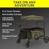 imageJeep Deluxe Wrangler Stroller Wagon with Cooler Bag and Parent Organizer by Delta Children BlackGreenWagon