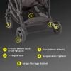 imageJeep Gemini Stroller by Delta Children  Full of Features Easy OneHand Fold Recline Lightweight Oversized Canopy 2 Cup Holders Shock Absorbing Frame Grey Tweed