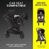 imageJeep Gemini Stroller by Delta Children  Full of Features Easy OneHand Fold Recline Lightweight Oversized Canopy 2 Cup Holders Shock Absorbing Frame Grey Tweed