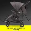 imageJeep Gemini Stroller by Delta Children  Full of Features Easy OneHand Fold Recline Lightweight Oversized Canopy 2 Cup Holders Shock Absorbing Frame Grey Tweed