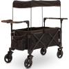 imageDelta Children Hercules Stroller Wagon for 2 Kids Versatile Stroller Wagon with Canopy PushPull Handles Cup Holders and Storage Pockets Compact Fold is Great for Travel Black