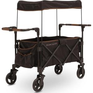 imageDelta Children Hercules Stroller Wagon for 2 Kids Versatile Stroller Wagon with Canopy PushPull Handles Cup Holders and Storage Pockets Compact Fold is Great for Travel Black