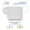 imageDelta Children Ava 3 Drawer Dresser with Changing Top Greenguard Gold Certified WhiteDresser  Changing Top Interlocking