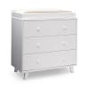 imageDelta Children Ava 3 Drawer Dresser with Changing Top Greenguard Gold Certified WhiteDresser  Changing Top Interlocking