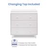 imageDelta Children Ava 3 Drawer Dresser with Changing Top Greenguard Gold Certified WhiteDresser  Changing Top Interlocking