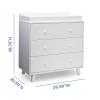 imageDelta Children Ava 3 Drawer Dresser with Changing Top Greenguard Gold Certified WhiteDresser  Changing Top Interlocking