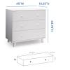 imageDelta Children Ava 3 Drawer Dresser with Changing Top Greenguard Gold Certified WhiteDresser