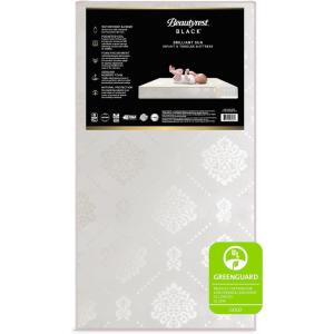 imageBeautyrest Beginnings Black Brilliant Sun 2Stage Premium Crib and Toddler Mattress with PlantBased Soy Foam and Gel Memory FoamMattress Only