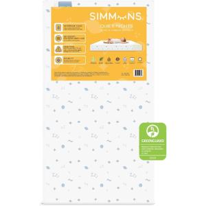 imageSimmons Kids Quiet Nights Dual Sided Baby Crib Mattress ampamp Toddler Mattress  Sustainably Sourced Core  Waterproof  Hypoallergenic  GREENGUARD Gold Certified Natural  Ideal Firmness  Made in USAWhite