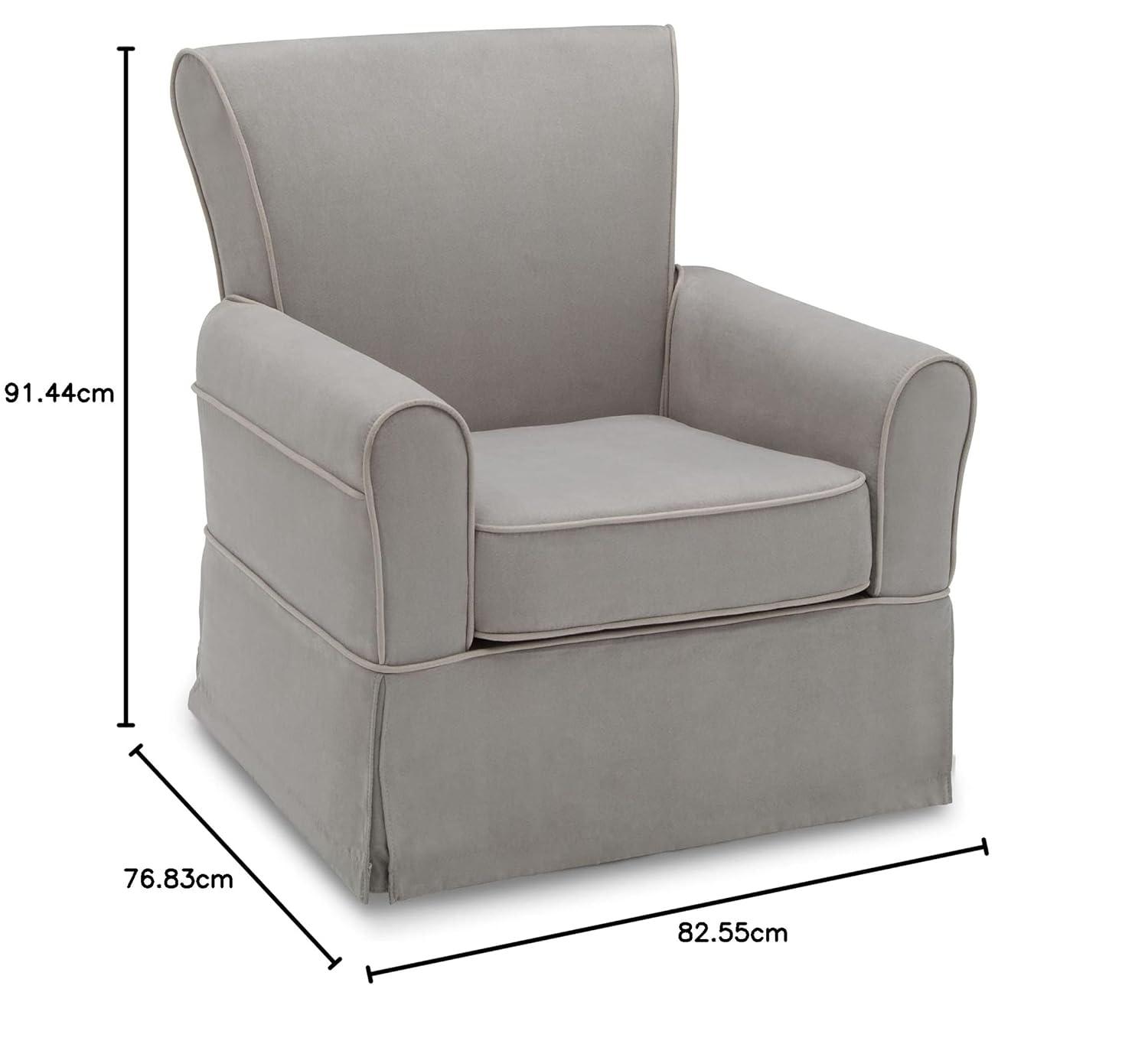 imageDelta Children Benbridge Glider Swivel Rocker Chair Dove Grey with Soft Grey WeltDove Grey With Soft Grey Welt