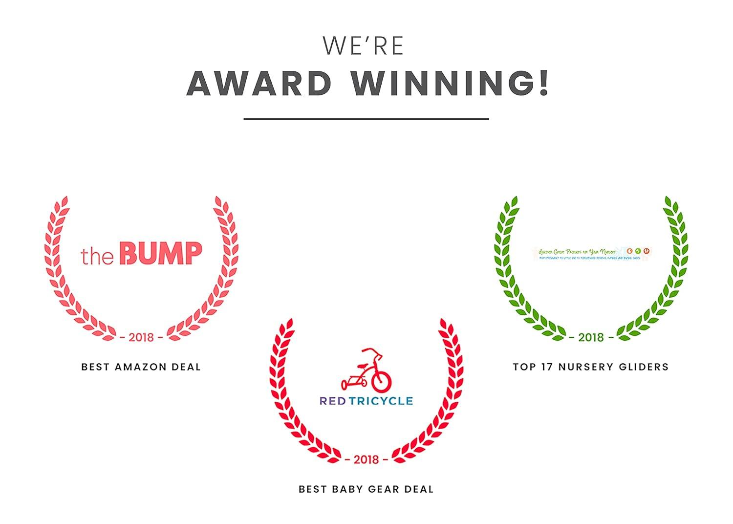 imageDelta Children Benbridge Glider Swivel Rocker Chair Dove Grey with Soft Grey WeltDove Grey With Soft Grey Welt