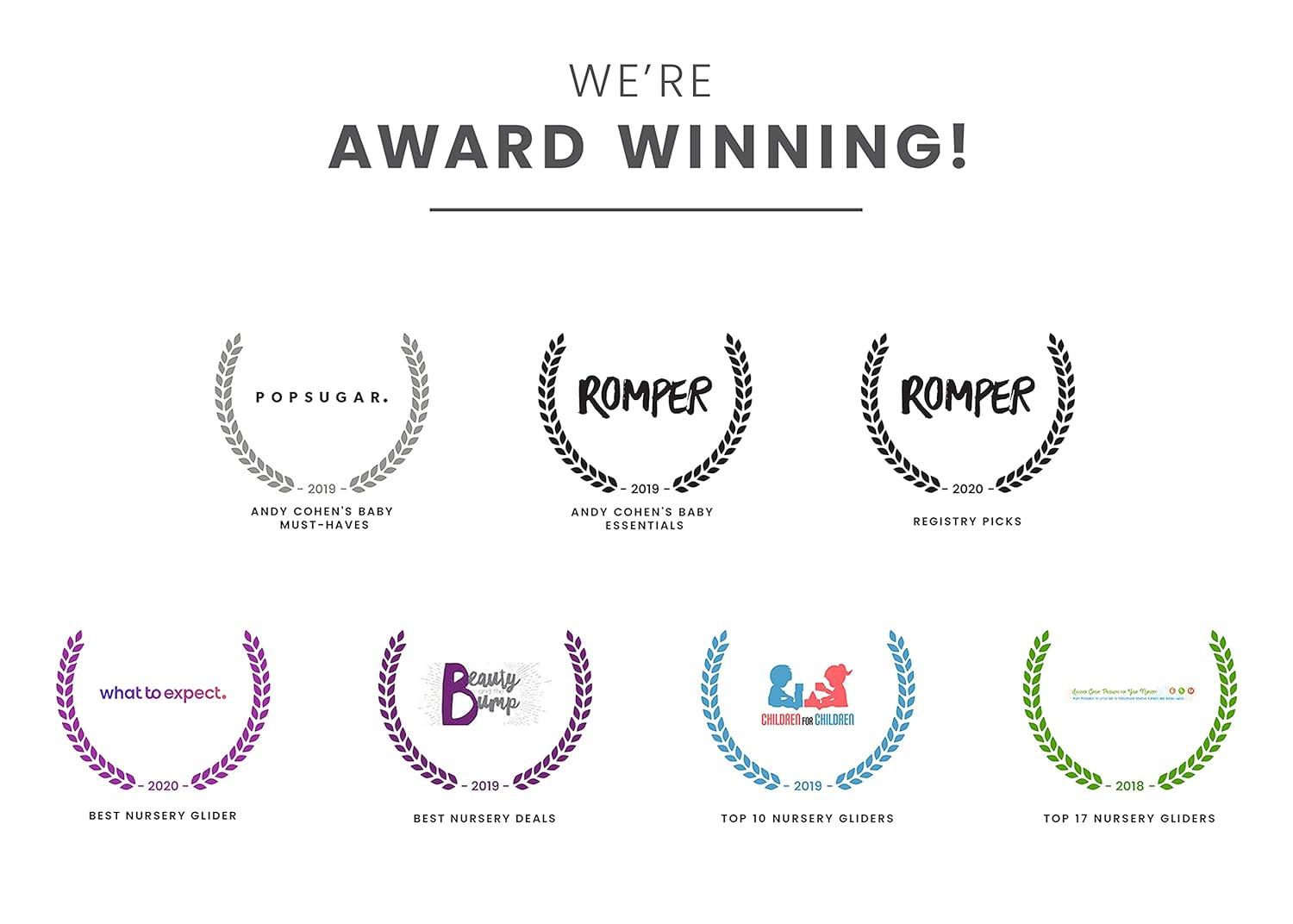 imageDelta Children Emerson Upholstered Glider Swivel Rocker Chair Dove Grey with Soft Grey WeltDove Grey With Soft Grey Welt