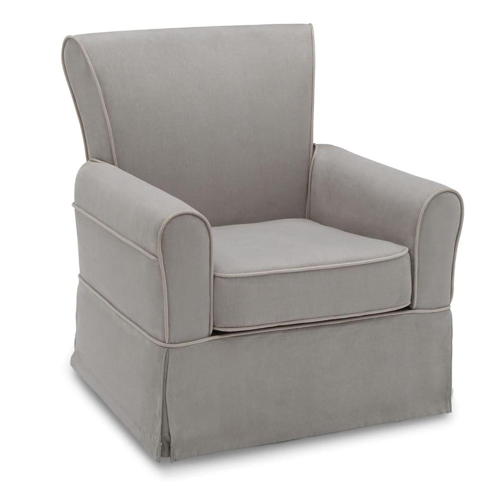 imageDelta Children Benbridge Glider Swivel Rocker Chair Dove Grey with Soft Grey WeltDove Grey With Soft Grey Welt