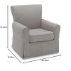 imageDelta Children Benbridge Glider Swivel Rocker Chair Dove Grey with Soft Grey WeltDove Grey With Soft Grey Welt