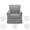 imageDelta Children Benbridge Glider Swivel Rocker Chair Dove Grey with Soft Grey WeltDove Grey With Soft Grey Welt