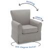 imageDelta Children Benbridge Glider Swivel Rocker Chair Dove Grey with Soft Grey WeltDove Grey With Soft Grey Welt