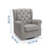 imageDelta Children Emerson Upholstered Glider Swivel Rocker Chair Dove Grey with Soft Grey WeltDove Grey With Soft Grey Welt